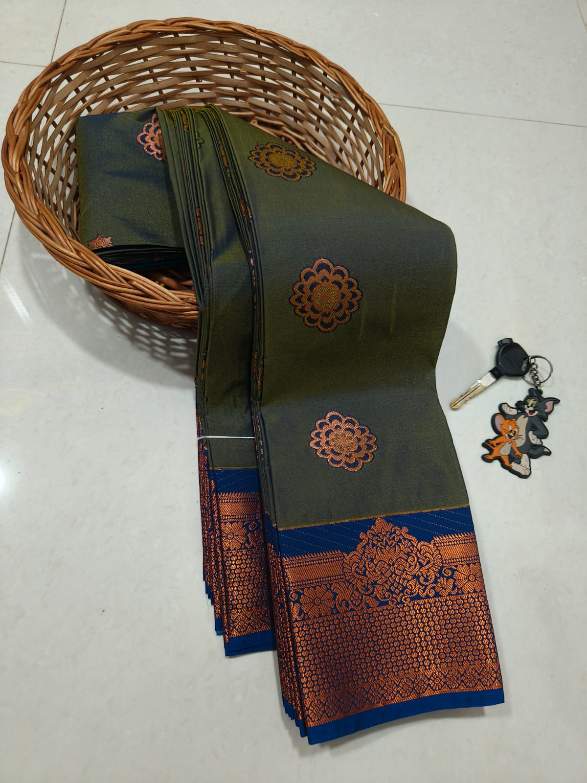 Arani Special TANA Soft Silk Saree for Women | Lightweight Traditional Saree with Grand Motif Design, Contrast Pallu & Blouse | Premium Quality Handloom Soft Silk (Festive & Wedding Wear)